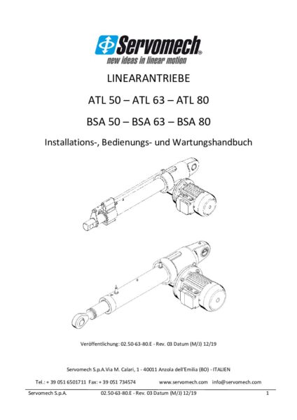Betriebs- und Wartungsanleitung