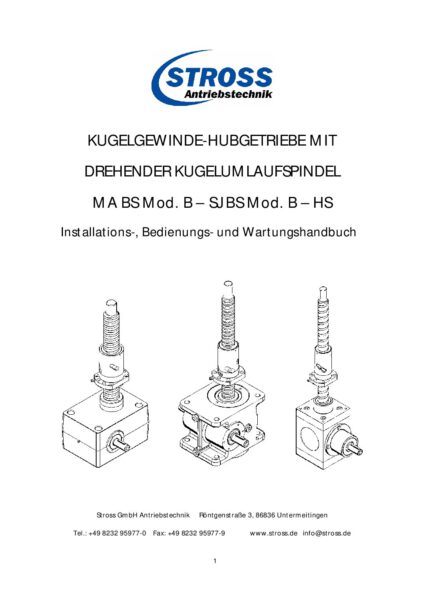 Betriebs- und Wartungsanleitung