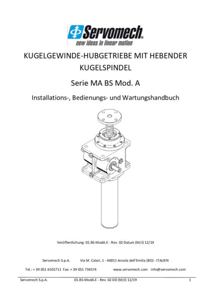 Betriebs- und Wartungsanleitung